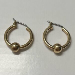 BRANDY MELVILLE  Boho Gold Simple Small Ball Hoop Earrings